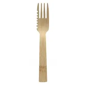 Pastry Forks Snack Forks With Cutting Edge Bamboo "Pure" 145mm