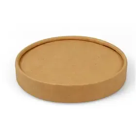 Lid soup cup Kraft Brown Cardboard Ø 98mm