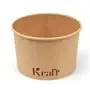 Salad bowl 230 ml Kraft Brown Cardboard Ø 92mm