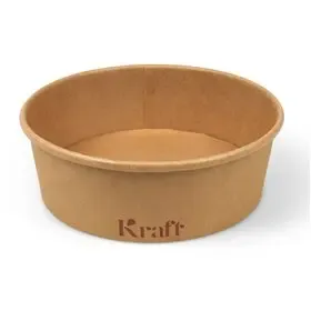 Salad bowl 500 ml Kraft Brown Cardboard Ø 150mm