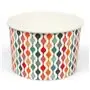 Ice Cups 225ml 8 Oz Colored Cardboard "Retro" Ø 92 x 60mm