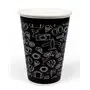 Milkshake Cups 300ml 12 Oz Black Cardboard "Sealy" Ø 92 x 108mm