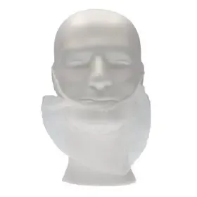 CMT Beard Mask PP Non Woven White with 2 elastics One size -Horecavoordeel.com-