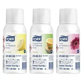 Tork Air Freshener Spray mix package 3 Perfumes Aerosol -Horecavoordeel.com-