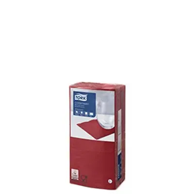 Tork Cocktail Napkin Advanced 2-ply Bordeaux 24x24cm ¼-fold -Horecavoordeel.com-