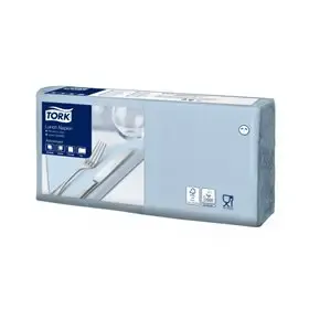 Tork Lunch Napkin Advanced 2-ply Light Blue 33x33cm ¼-fold -Horecavoordeel.com-