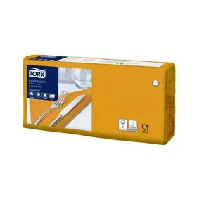 Tork Soft Lunch Napkin Advanced 3-ply Orange 33x33cm ¼-fold -Horecavoordeel.com-