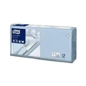 Tork Soft Lunch Napkin Advanced 3-ply Light Blue 33x33cm ¼-fold