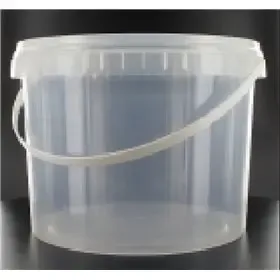 Sealable Buckets Transparent 5 Liter with Plastic Handle and Lid 223 x 201mm