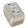 Sushi dishes Palm leaf Angular 150cc H 4.4 x 17.5 x 12.2cm Natural Combination pack with RPET Lids