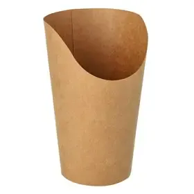 Wrap Cups - Snack Cups Cardboard Brown 470cc 13.4 x 6 x 8cm