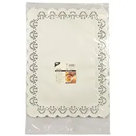 Cake borders "Square" 40 x 30cm White