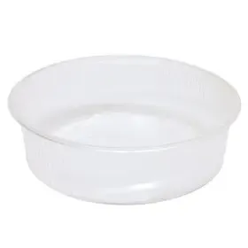 Salad containers 125cc 101 series Round Ribbed PP Transparent Ø 101 x 45mm Combipack With Lids