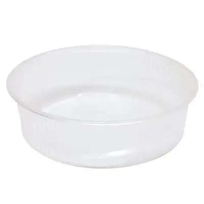 Salad containers 125cc 101 series Round Ribbed PP Transparent Ø 101 x 45mm Combipack With Lids