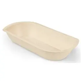 Snack trays A5 Sugarcane 15.4 x 7.6 x 3.1cm "Folia"