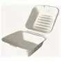 Hamburgerbak Suikerriet "Pure" Wit 140 x 150 x 80mm Horecavoordeel.com
