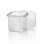 Sealable Ringlock Cups 1280cc Square PP + Lids Sealable Transparent 128 x 128 x 118mm