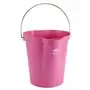 Bucket 12 Liter Polypropylene and Stainless steel 325x330x330mm Also see Bucket Lid 5687 and Wall holder 16200 Pink