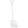 Ergonomic Shovel Tall Helve, Large Blade Polypropylene Height 1310mm Large 380x340x90mm White