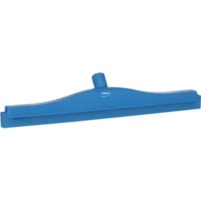 Full Colour Hygiene Floor wiper, Fixed Nek Polypropylene, Tpe Rubber 50cm Wide Blue