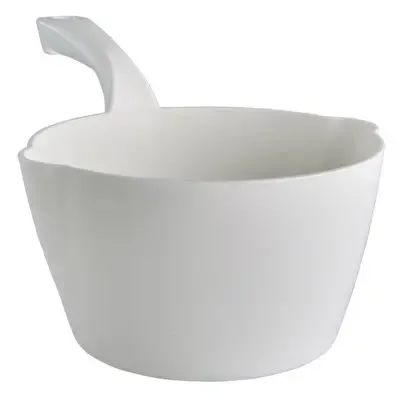 Round Shovel bin 2 Liter Polypropylene 210x330x115mm White