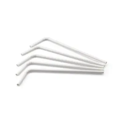 Bending Straw (FSC®) Paper White ø 6 mm / 24cm -Horecavoordeel.com-