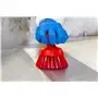 Round Work brush Polyester Fiber, Hard ø 110x110mm Red