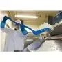 Ergonomic Shovel Tall Helve, Large Blade Polypropylene Height 1310mm Large 380x340x90mm Blue
