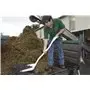 Ergonomic Shovel Tall Helve, Large Blade Polypropylene Height 1310mm Large 380x340x90mm White