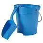 Straight Hand shovel, small, 0,5 Liter Polypropylene 300x95x80mm Blue