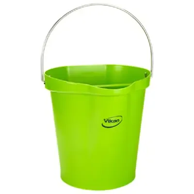Vikan Hygiene Bucket with Spout - Lime - Graduation - 12ltr