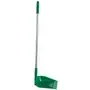 Vikan Hygiene Dust Pan with Upright Aluminum Handle 75cm - Green - angled - 330mm