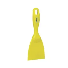Vikan Hygiene Hand Scraper - Metal Detectable - Yellow - Straight - 75mm