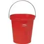 Vikan Hygiene Bucket with Pour Spout - Metal Detectable - Red - Graduation - 12ltr