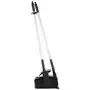 Vikan Hygiene Combination Set Dust Pan 350mm - Black - with Medium Sweeper 250mm and ALU Steel 840mm