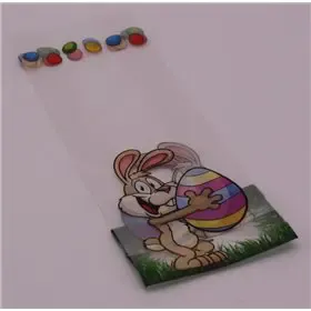 Block bottom bags With Easter Bunny Imprint 160+80x360mm -Horecavoordeel.com-
