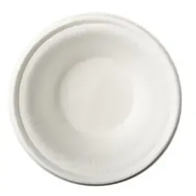 Salad Dish Bowl Soup Bowl 380ml Sugar Cane Pure Round Ø 155mm x 46mm High PFAS Free -Horecavoordeel.com-