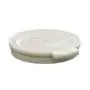Lids for reusable cups Circulcup flat with ring, PP Ø 8 cm beige graphite "Circulware" -Horecavoordeel.com-