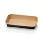 Kraft Sushi Tray Brown/Black 160x91x24mm + PET Lids  -Horecavoordeel.com-