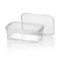 Sealable Meal Containers 1000cc PP Transparent with Lids (Injection Moulding) 184.5 x 118 x 66mm -Horecavoordeel.com-
