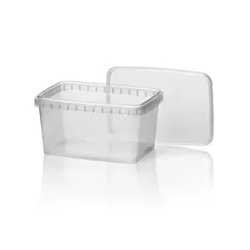 Sealable Injection Molding Containers 1600cc PP Transparent 192 x 129 x 94.5mm  -Horecavoordeel.com-
