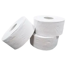 Toiletpapier Mini Jumbo Recycled Tissue 2 laags 180 meter  Verpakking 12 rollen