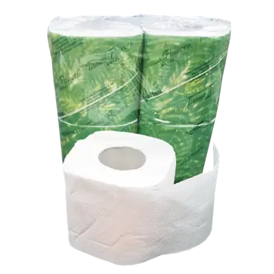 Toiletpapier met Banderol EU Ecolabel 100% Cellulose  2 laags 180 vel Verpakking 24 x 4 rollen