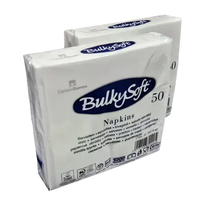Servetten 1/4 Vouw EU Ecolabel 100% Cellulose 2 laags 33 x 33 cm Verpakking 36 x 50  servetten