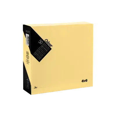 Servetten 1/4 Vouw EU Ecolabel 100% Cellulose Creme 2 laags 40 x 40 cm Verpakking 24 x 50 servetten