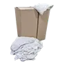 Poetsdoeken Wit  1ste Kwaliteit Wit WTRW Verpakking 10 kilo in persdoos 