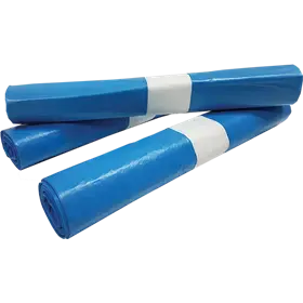 Afvalzakken 140 liter HDPE Blauw 80 x 110 cm T25 Verpakking 15 x 20 zakken  -Horecavoordeel.com-