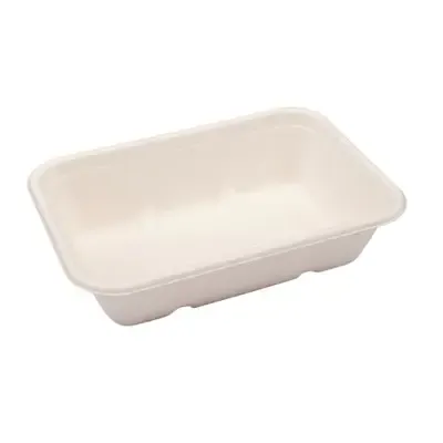 Meal containers 500 ml Sugarcane Beige 18 x 12.5 x 4.5cm -Horecavoordeel.com-