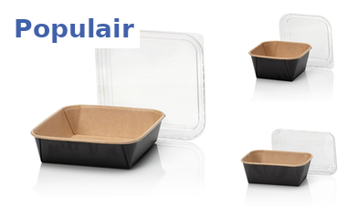 Kraft containers brown/black